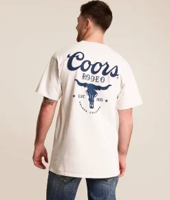tee luv Coors Rodeo Skull T-Shirt Stone Garment Dye Hot