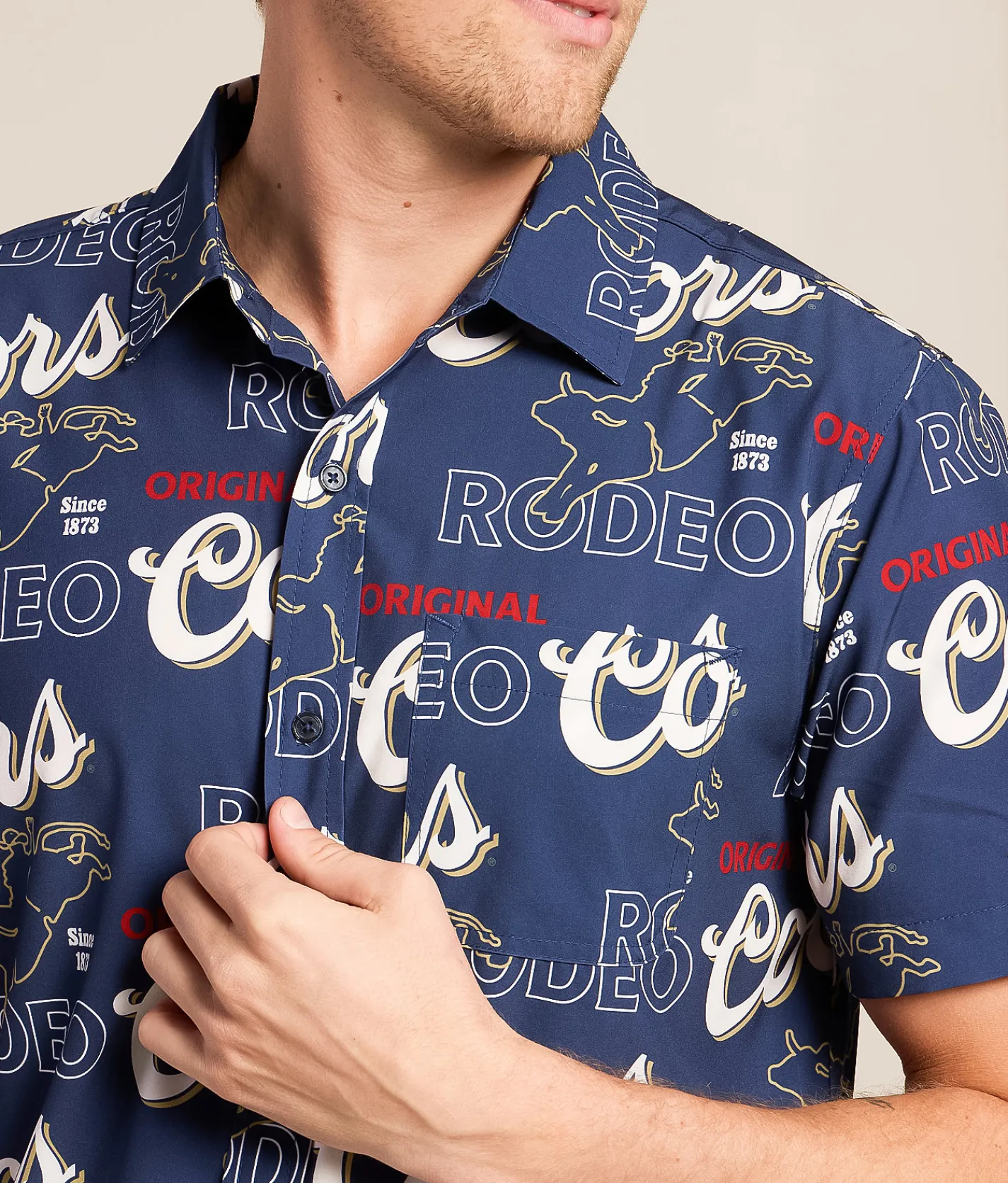 Junkfood Coors Rodeo Stretch Shirt Navy Outlet