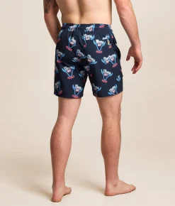 Bottoms|Swimwear | Valor Coors Rodeo Stretch Swim Trunks Navy