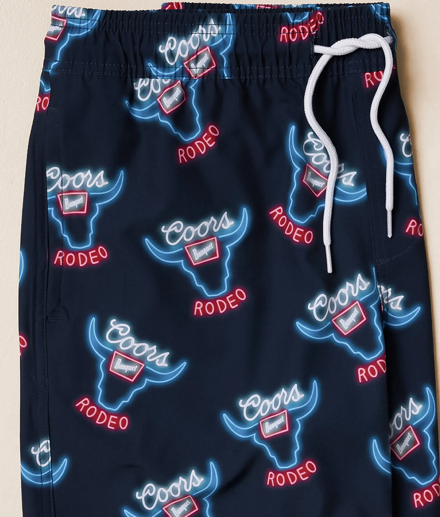 Bottoms|Swimwear | Valor Coors Rodeo Stretch Swim Trunks Navy