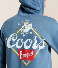 Tops | tee luv Coors Roping Hooded Sweatshirt Indigo Blue