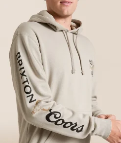 Brixton Coors Roundup Hooded Sweatshirt Smoke Best