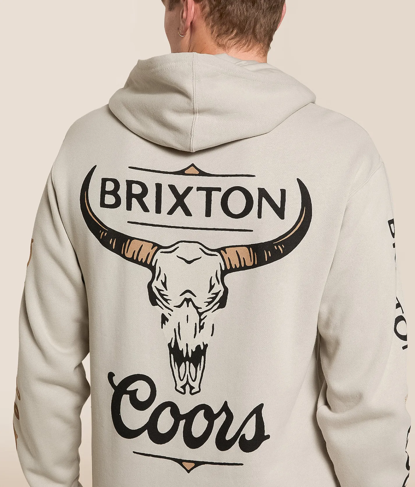 Brixton Coors Roundup Hooded Sweatshirt Smoke Best