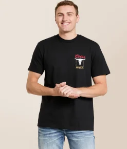 Tops|Graphic T-Shirts | Brixton Coors Skull T-Shirt Black