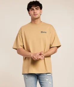 Tops|Graphic T-Shirts | Brixton Coors Sunset T-Shirt Sand