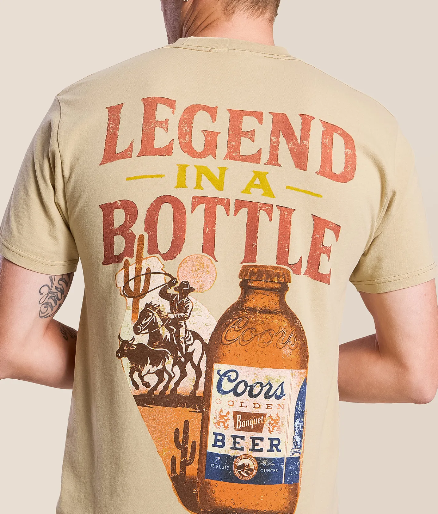 Tops|Graphic T-Shirts | Screen Stars Coors Tradition In A Bottle T-Shirt Sand