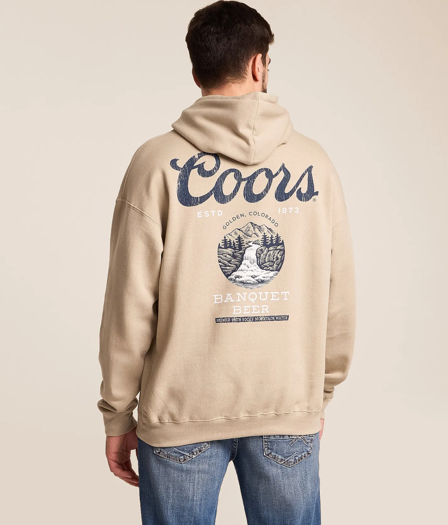 tee luv Coors Waterfall Hooded Sweatshirt Brindle Heather