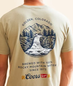 tee luv Coors Waterfall T-Shirt Khaki Sale