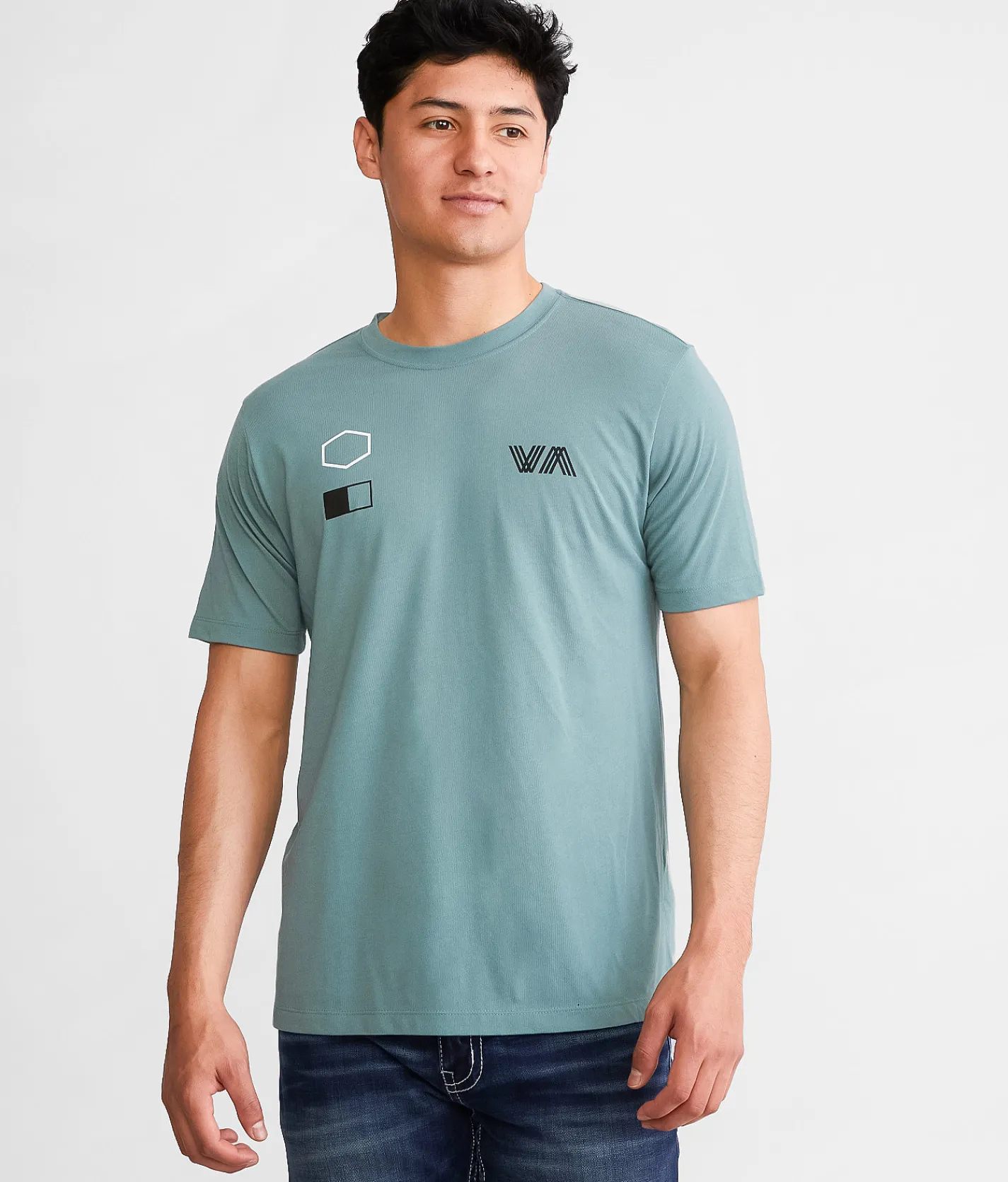 Graphic T-Shirts | RVCA Copy T-Shirt Pine Grey