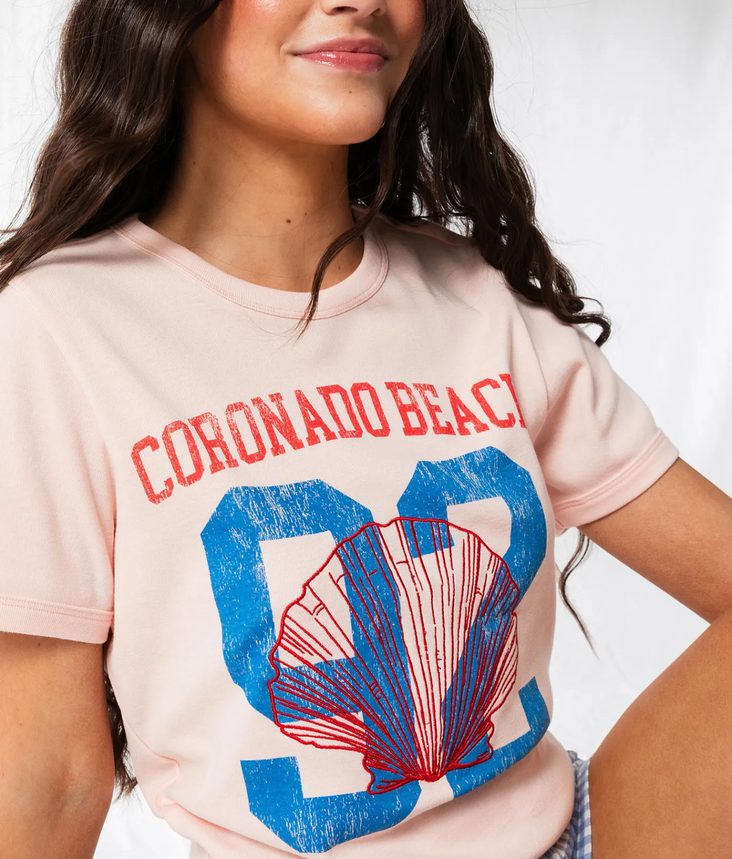 33 Coastal Coronado Beach T-Shirt Pearl Blush Outlet