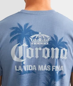 Graphic T-Shirts | Changes Corona La Vida T-Shirt Dusty Blue