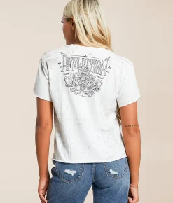 Tops | Affliction Corroded T-Shirt White