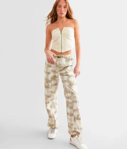 Willow & Root Corset Denim Tube Top Ivory Online