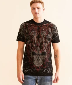 Graphic T-Shirts | Affliction Cosmic Inferno T-Shirt Black Reactive