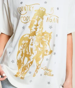 Tops | Wrangler® x Lainey Wilson Country Is Cool Band T-Shirt White