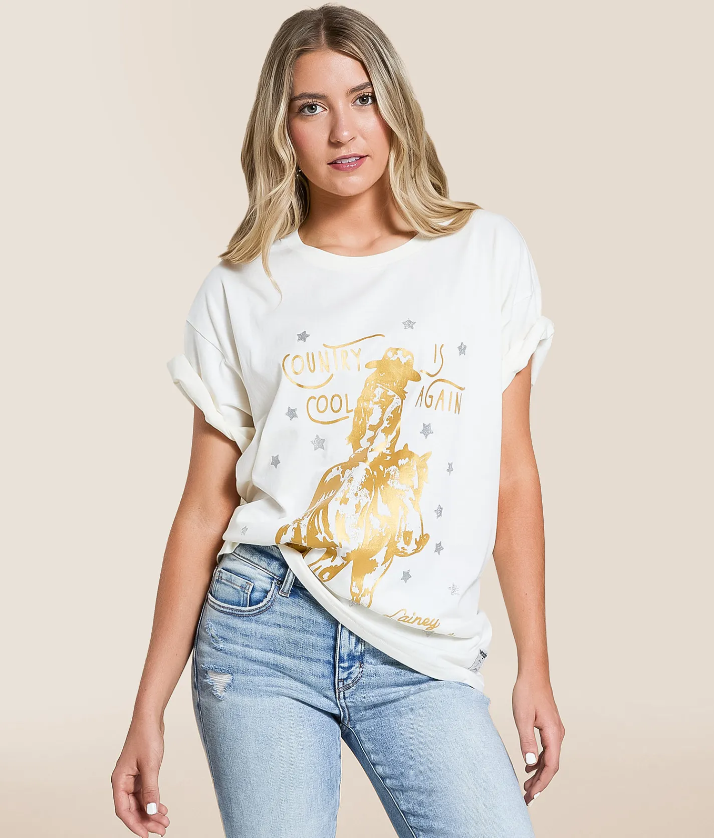 Tops | Wrangler® x Lainey Wilson Country Is Cool Band T-Shirt White