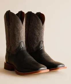 Shoes | Ariat County Roads Leather Cowboy Boot Ns Black Gm Grey Suede