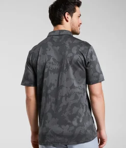 Maven Co-op Course Performance Polo Black Jaquard