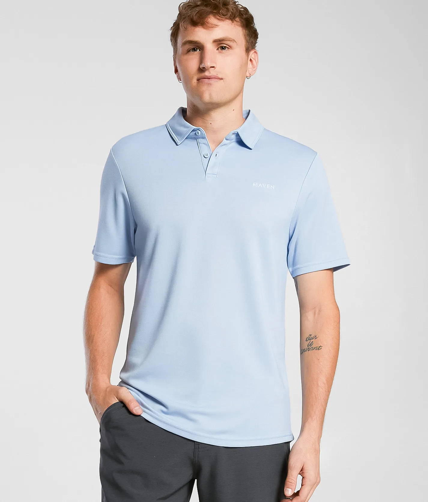 Maven Co-op Course Performance Polo Blue Sale