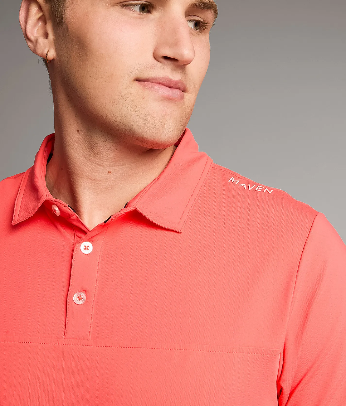 Tops | Maven Co-op Course Performance Polo Coral