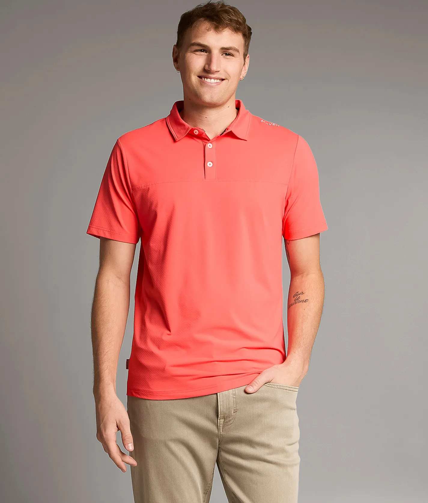 Tops | Maven Co-op Course Performance Polo Coral
