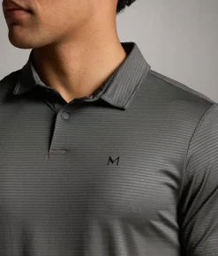 Maven Co-op Course Striped Performance Polo Dark Shadow Discount