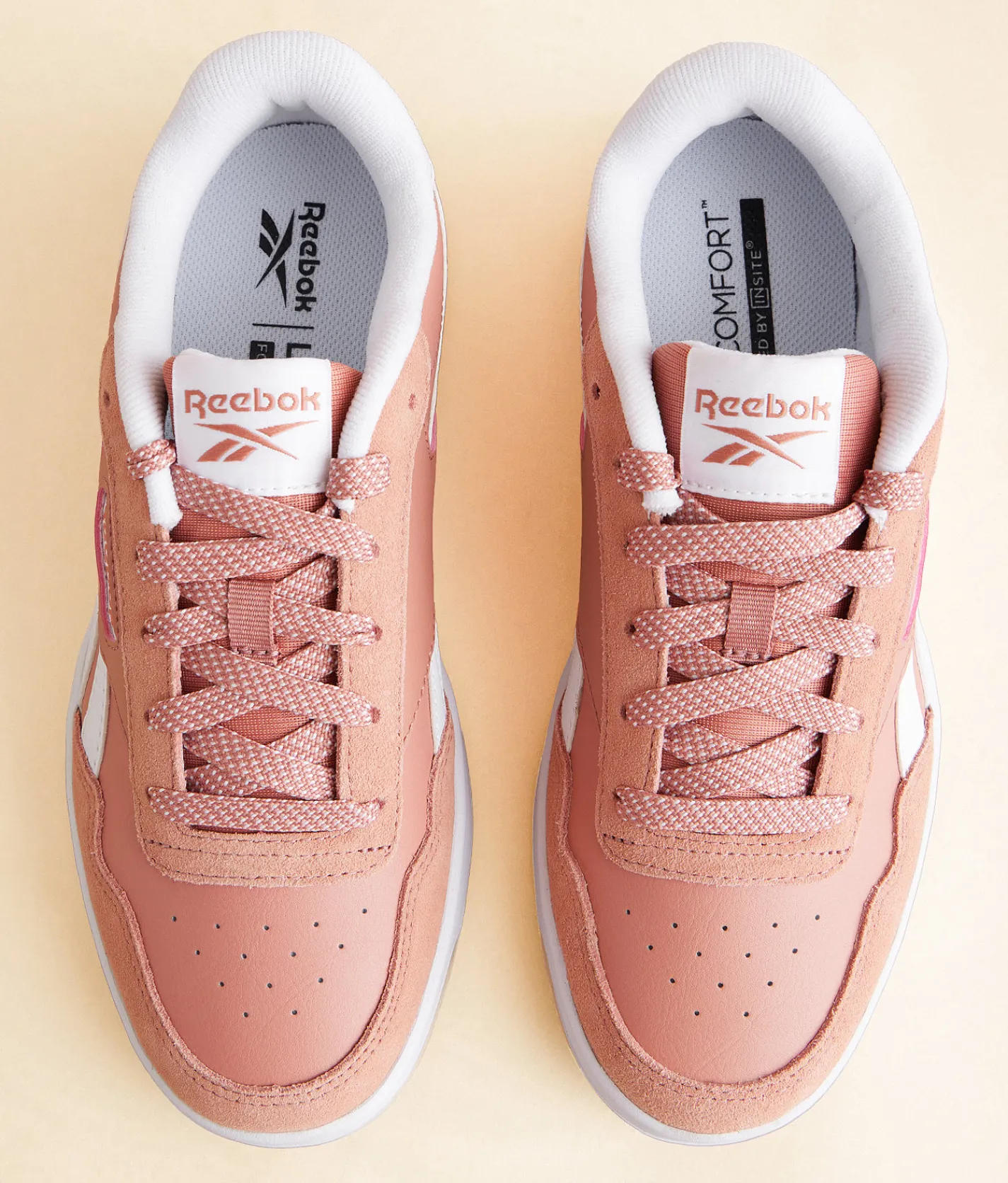 Shoes|Activewear | Reebok® Court Advance Leather Sneaker Clay Clay White