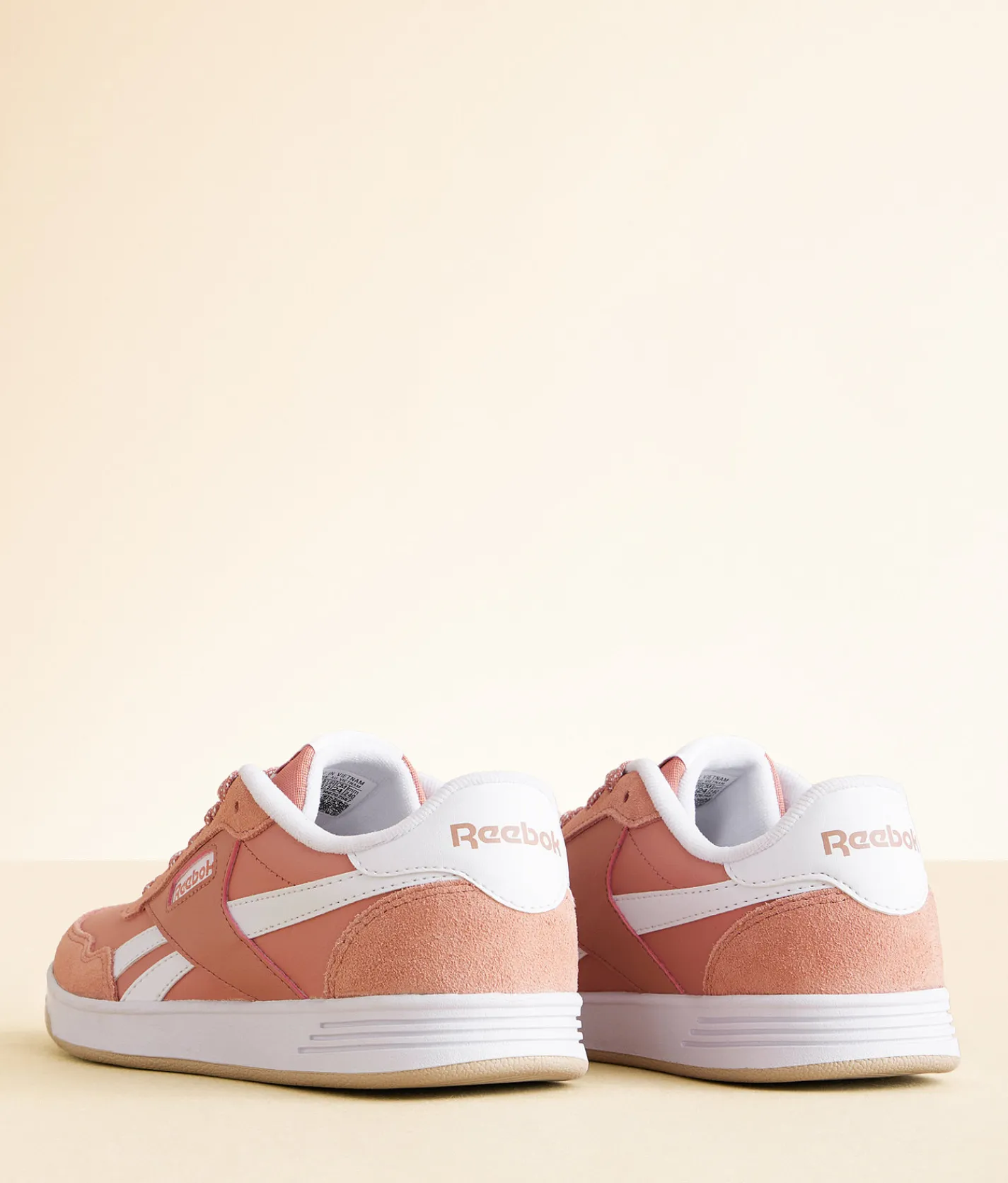 Shoes|Activewear | Reebok® Court Advance Leather Sneaker Clay Clay White
