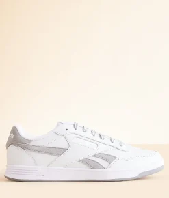 Reebok® Court Advance Leather Sneaker Moon Grey3 White Outlet