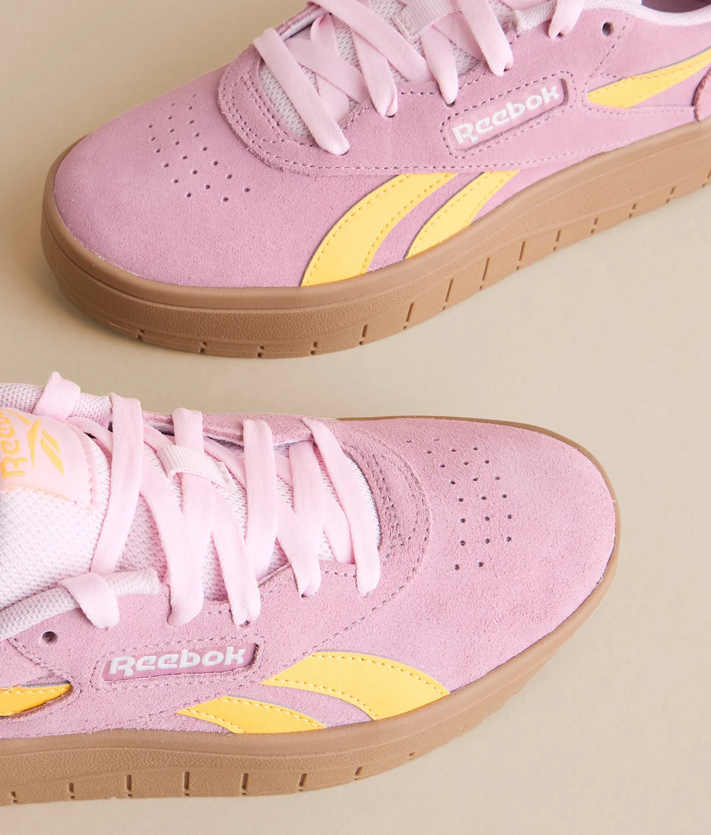 Shoes|Activewear | Reebok® Court Advance Surge Leather Sneaker Dustyrose Solargold Gum