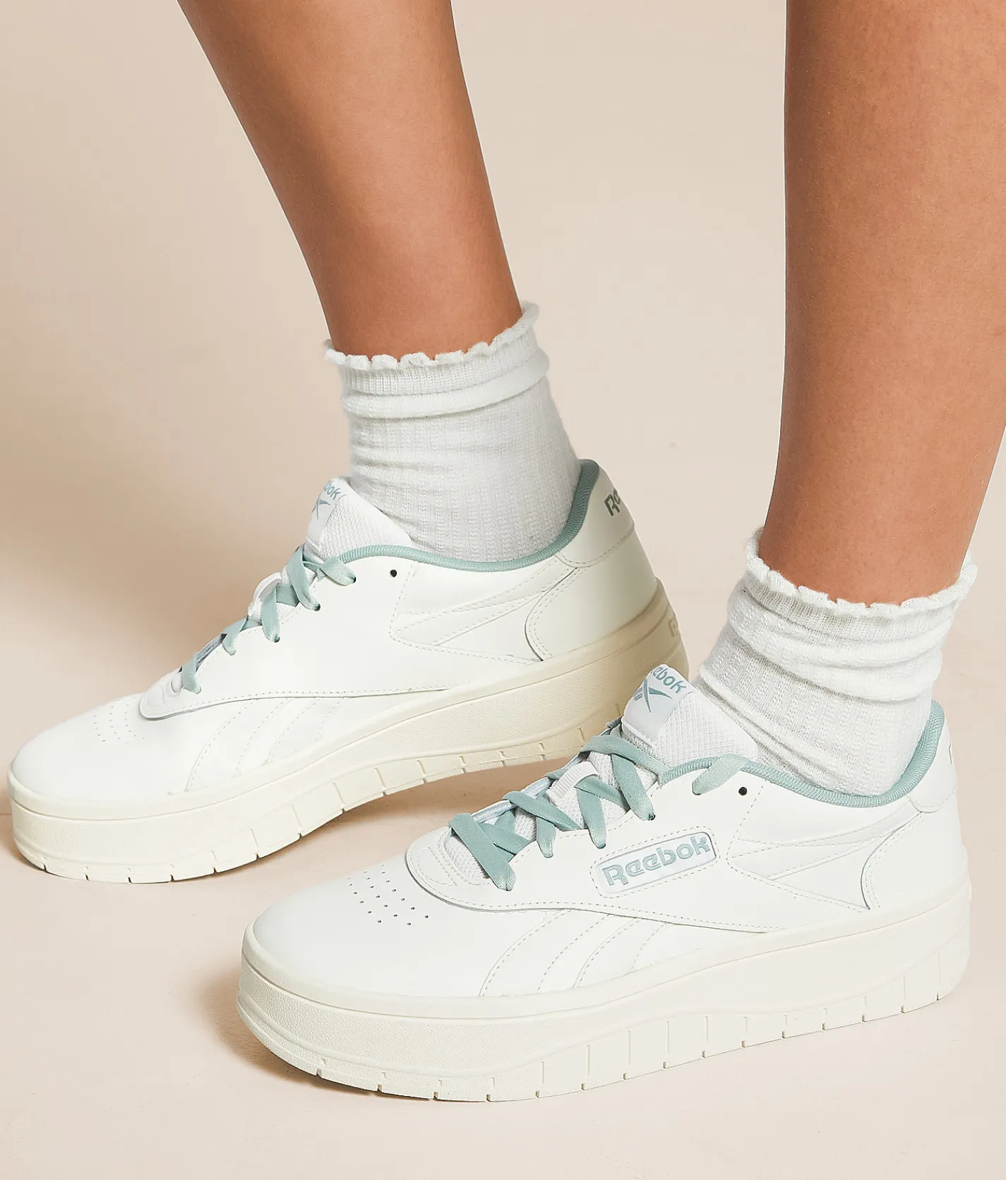 Reebok® Court Advance Surge Leather Sneaker Chalk Vintage Chalk