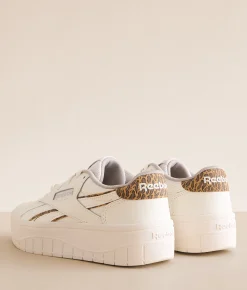 Reebok® Court Advance Surge Leather Sneaker Chalk Chalk Brown New