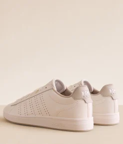 K-Swiss Court Base II Leather Sneaker Snow Wht Lght Gry Peyote Best