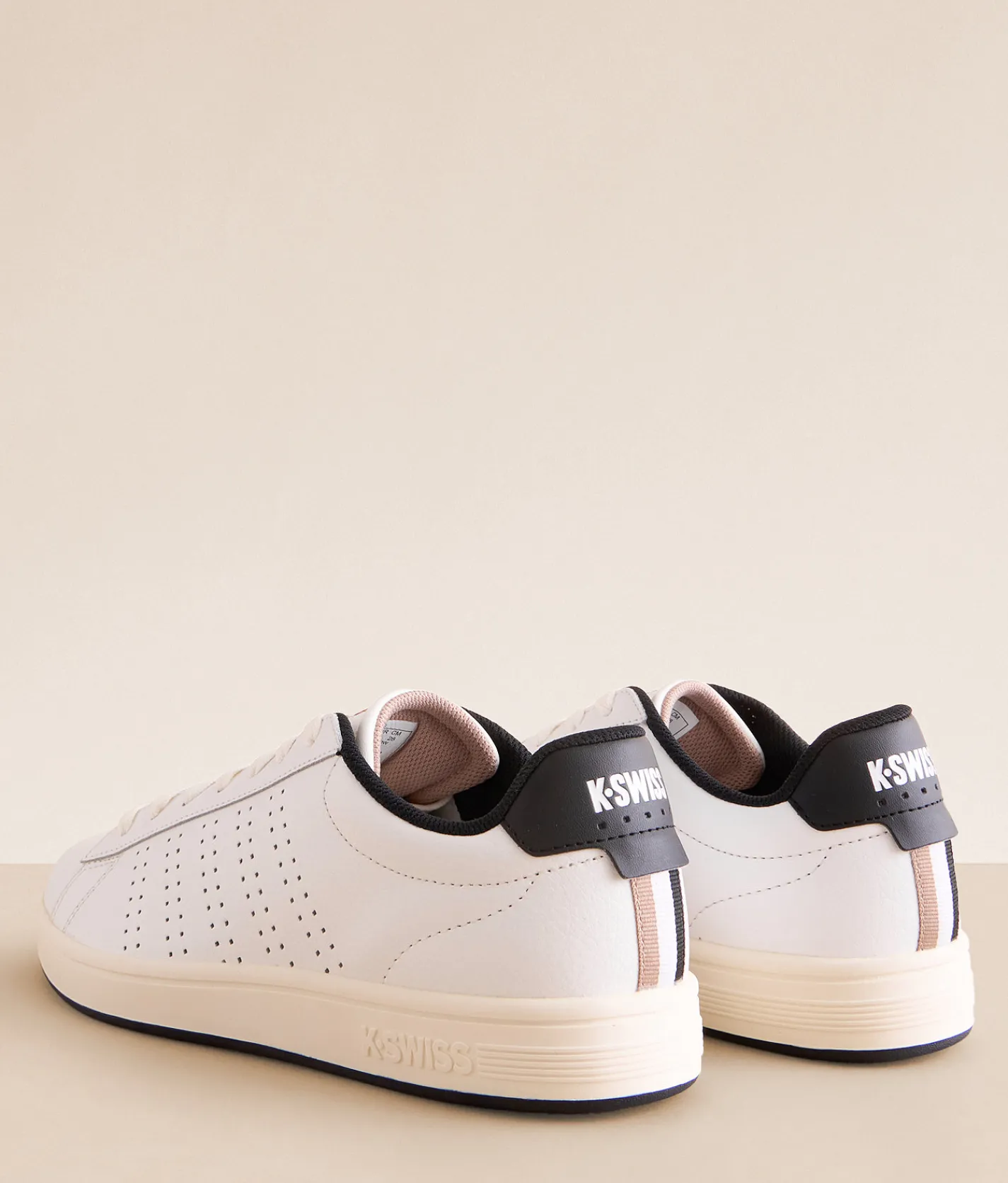 Shoes | K-Swiss Court Base II Leather Sneaker Bright White Natural Blac