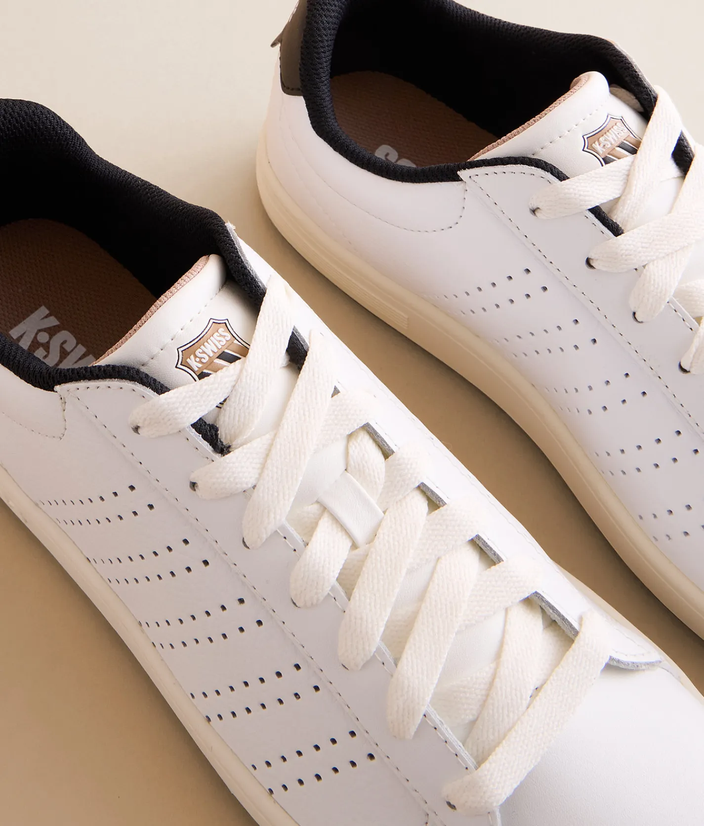 Shoes | K-Swiss Court Base II Leather Sneaker Bright White Natural Blac