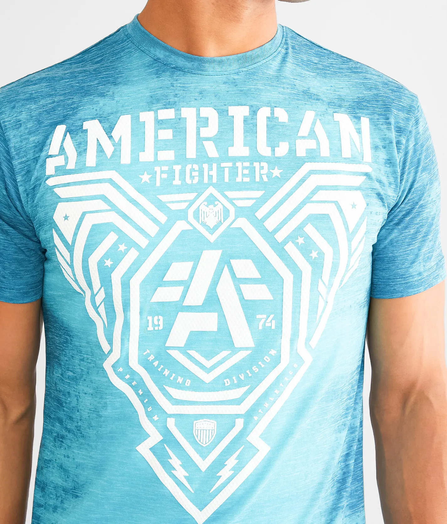 Graphic T-Shirts | American Fighter Courtland T-Shirt Optic Cyan Dk Optic Cyan