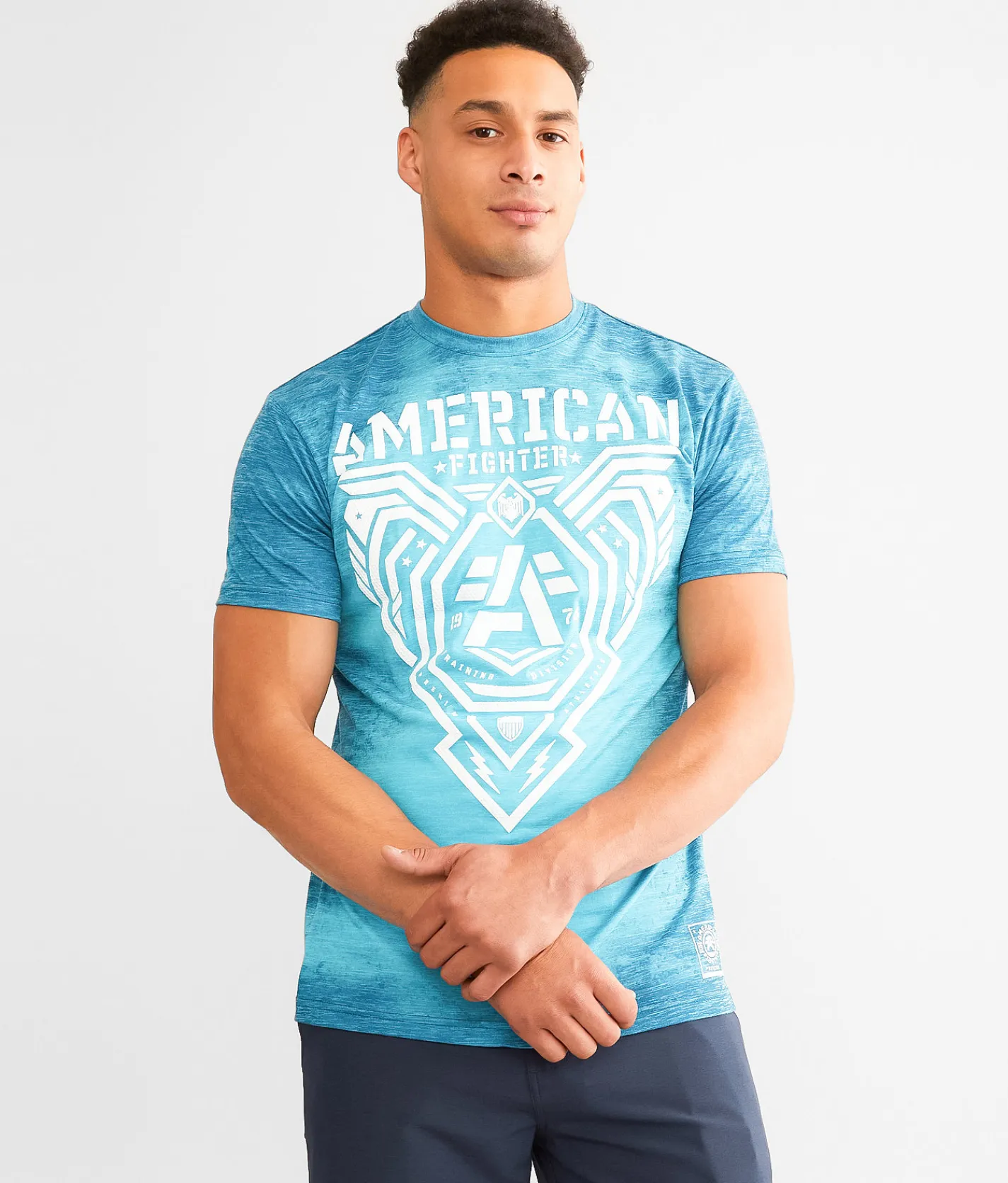 Graphic T-Shirts | American Fighter Courtland T-Shirt Optic Cyan Dk Optic Cyan