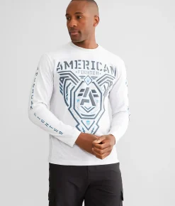 Graphic T-Shirts | American Fighter Courtland T-Shirt Heather Bleach White