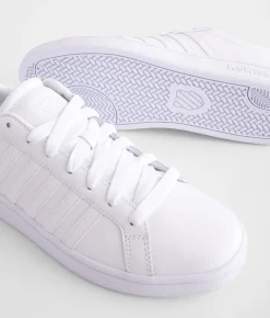 K-Swiss Court Tiebreaker Leather Sneaker White White White Online
