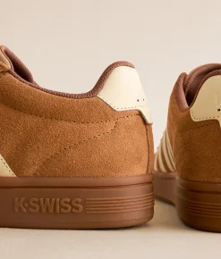 K-Swiss Court Tiebreak II Leather Sneaker Indian Tan Creme Brulee G Online