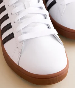 K-Swiss Court Tiebreak II Leather Sneaker White Black Gum Outlet