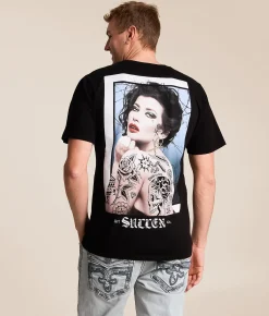 Sullen Cover Girl T-Shirt Jet Black Discount