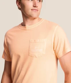 Tops|Graphic T-Shirts | Fieldstone Covey Rise T-Shirt Neon Cantaloupe