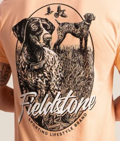 Tops|Graphic T-Shirts | Fieldstone Covey Rise T-Shirt Neon Cantaloupe