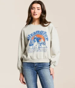 Tops | Wrangler® Cowboy Country Oversized Pullover Oat Mele