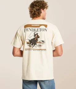 Tops|Graphic T-Shirts | Pendleton Cowboy Lasso T-Shirt Cream