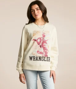 Wrangler® Cowboy Oversized Pullover Whisper White Sale