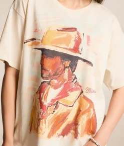 Tops | Wrangler® Cowboy Oversized T-Shirt Whisper White