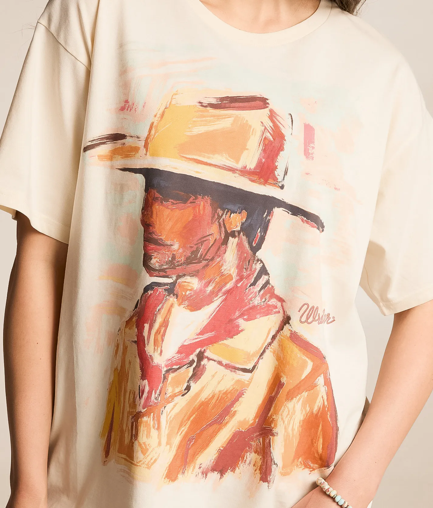 Tops | Wrangler® Cowboy Oversized T-Shirt Whisper White