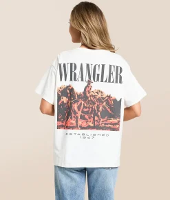 Tops | Wrangler® Cowboy Scenic T-Shirt Worn White